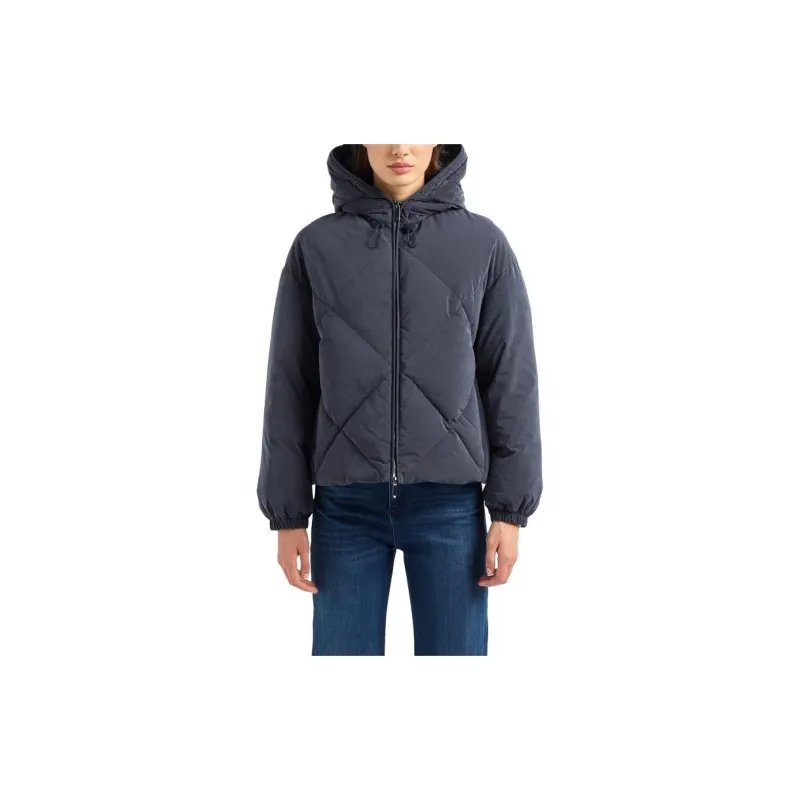 EMPORIO ARMANI FW23 Down Jacket Women's Marine Blue-1