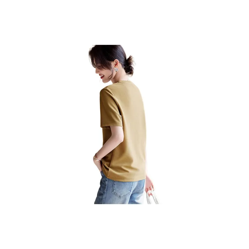 XWI T Shirt Women's Autumn Green Yellow-1