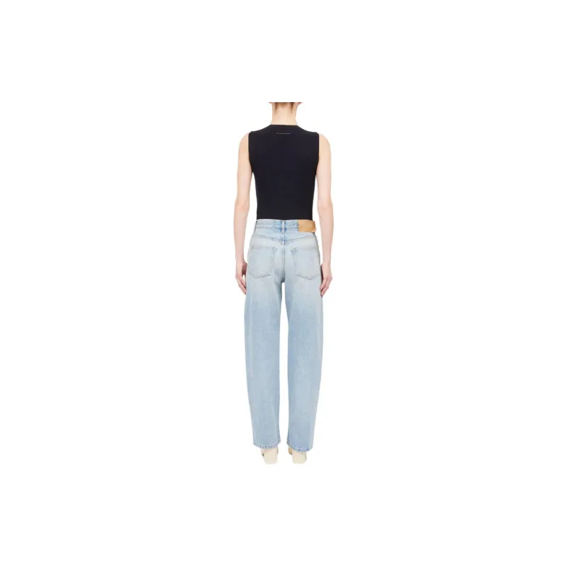 MM6 Maison Margiela Distressed effect Straight leg Jeans-2