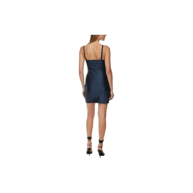 ARITZIA Ten Satinette Nocturne Dress Slip Dresses Women's Total Eclipse-3