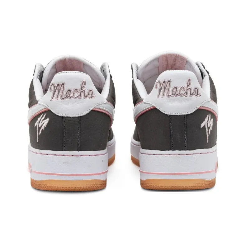 Terror Squad x Nike Air Force 1 Cushioning Lightweight Low-Top Skateboard Shoes Men's Gray White-4