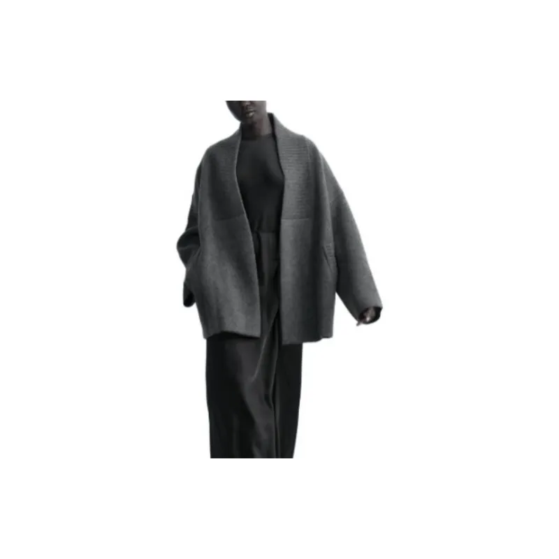 ZARA Coats Women's Dark Gray-2