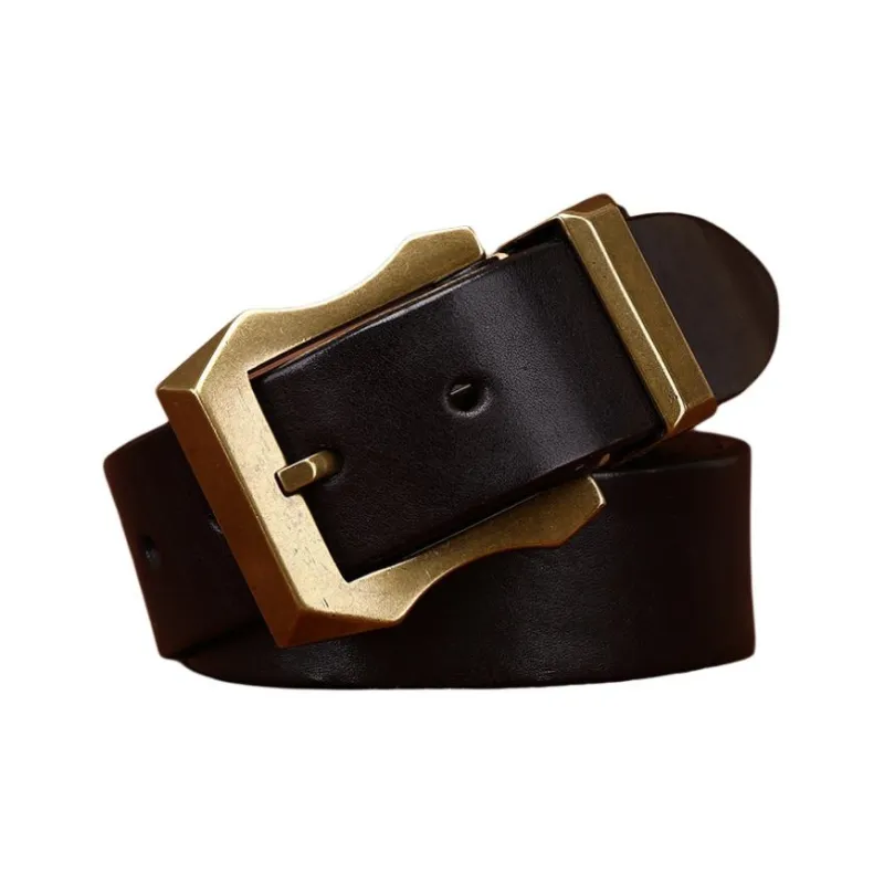 JEANSWEST Cow Leather Leather Belts Men's Width  3.8cm-1