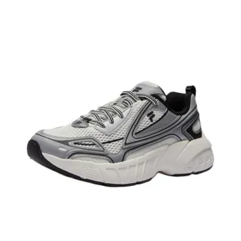 FILA FUSION CRED Leader Anti Slip Wear Resistant Low Top Casual Running Shoes Men's Silver Gray