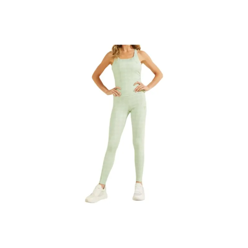 GUESS Leggings Logo All Over Donna - Collezioni Passate Leggings Women's Green-1