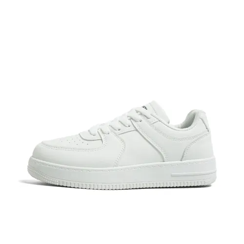 HUANQIU Non slip Wear resistant Shock Absorption Low Top Skateboard Shoes Women's White