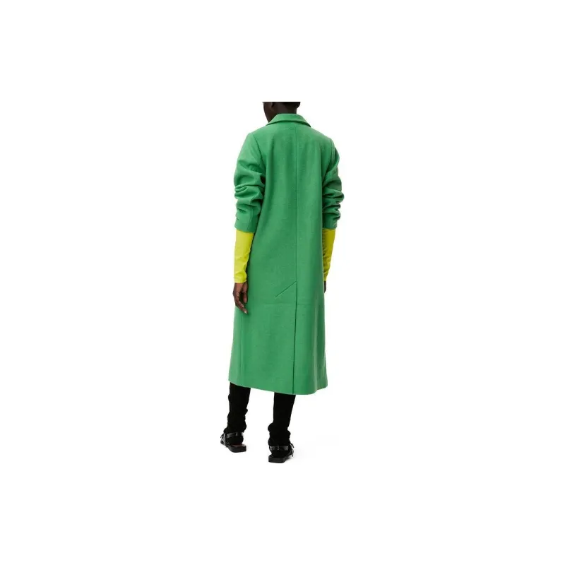 GANNI Coats Women's Bright Yellow Green-2