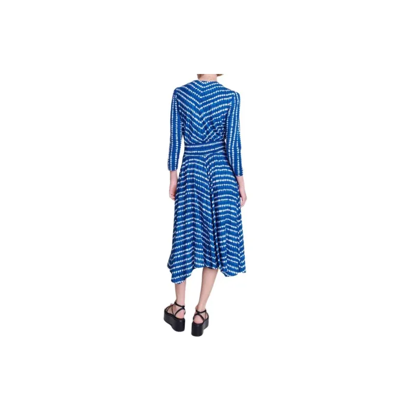 Maje Long-Sleeved Dresses Women's Blue-2