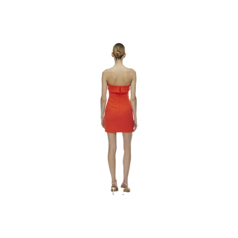 ARITZIA Babaton Eyecatcher Mini Dress Sleeveless Dress Women's Hot Cheeky Red/Hot Blush Red Lips-2