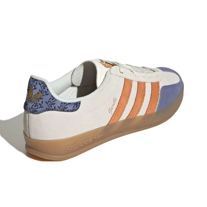 Adidas Gazelle Indoor Cream White Blue Orange-2