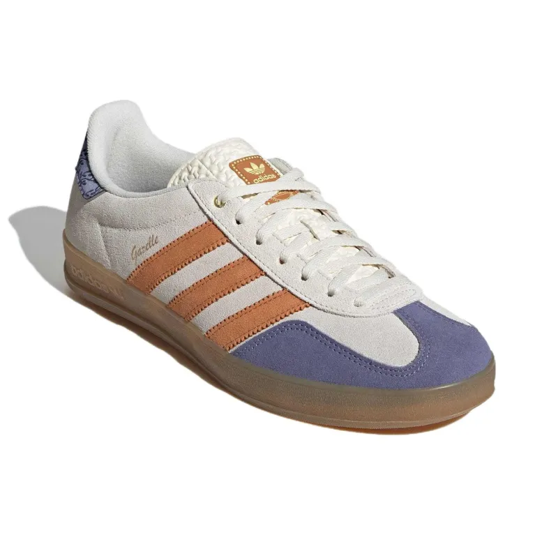 Adidas Gazelle Indoor Cream White Blue Orange-1