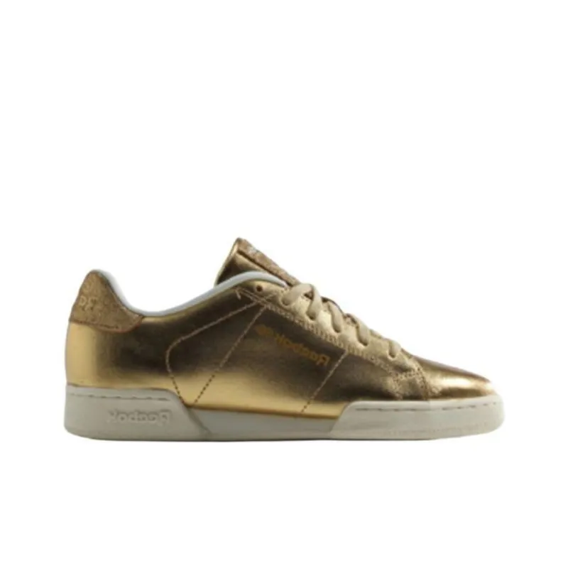 Reebok NPC 2 Anti-Slip Wear-Resistant Low-Top Skateboard Shoes Women's Gold-1
