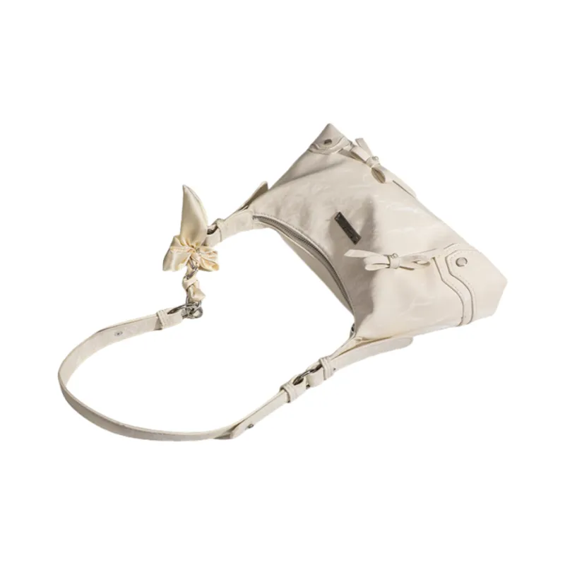 NOMK PU Shoulder Bag, Handbag, Shoulder Bag, Crossbody Bag Women's Silver/Black/White-8