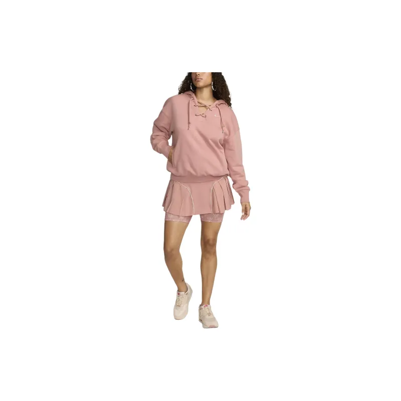 Nike Serena Williams Design Crew Women's Fleece Pullover Hoodie Sweatshirt Women's Rusty Pink-2