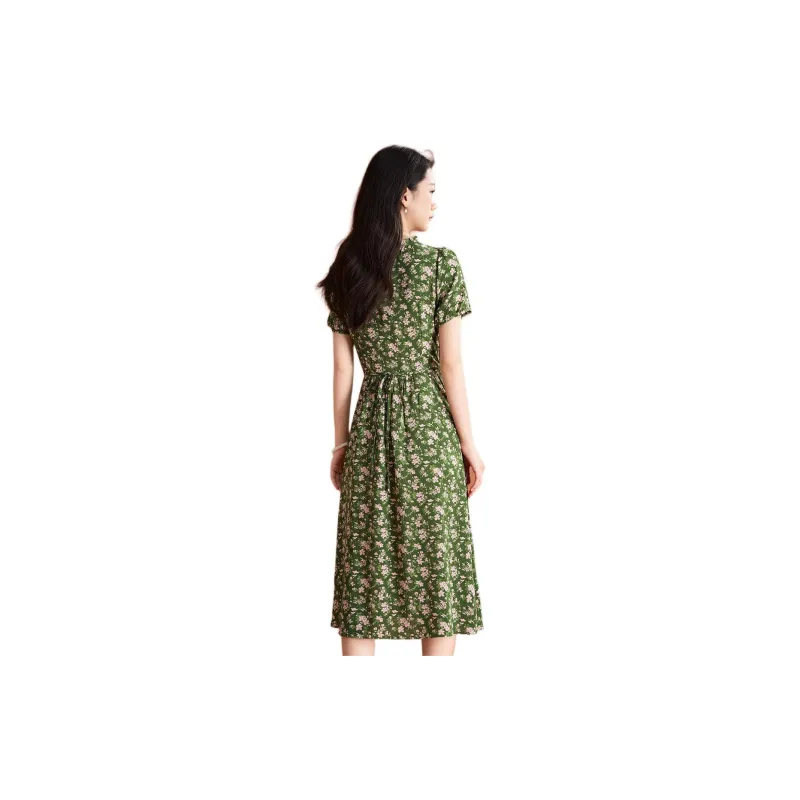 Mylan Short Sleeved Dresses Women's Green-2