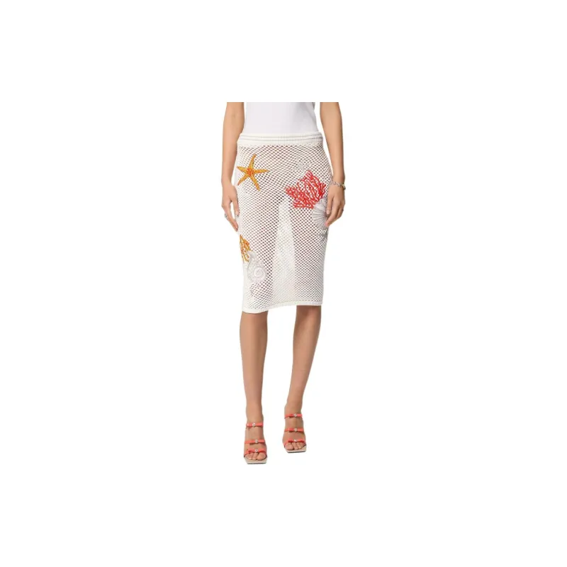 VERSACE Embroidered Crochet-Knitted Pencil Midi Skirt-2