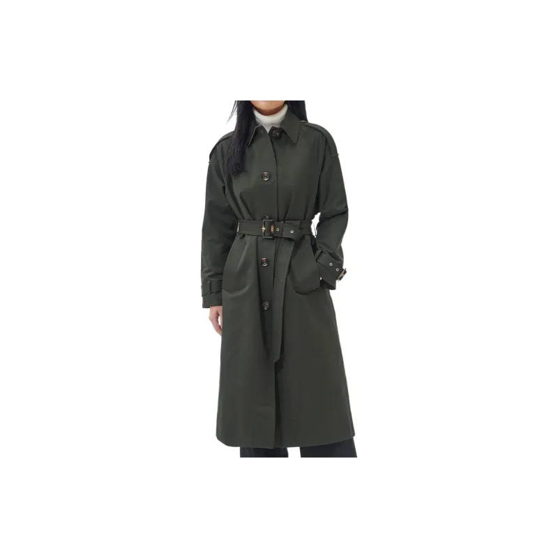 BARBOUR Showerproof Trench Coat Coats Women's Green-1