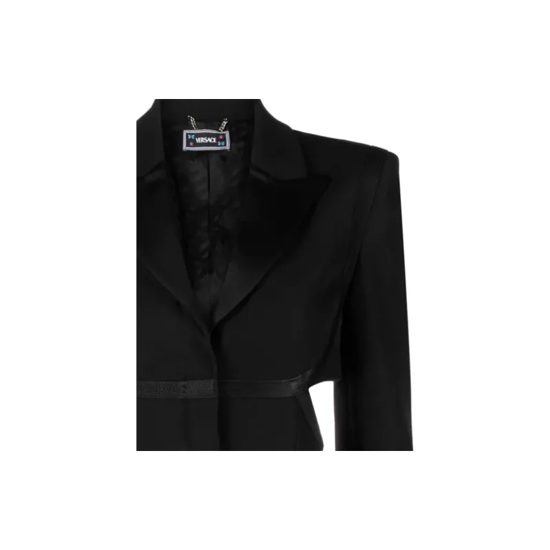 VERSACE Single Breasted Cut Out Blazer Dress-4