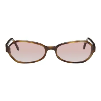 OUR LEGACY Acetate Irregular Shape Sunglasses Men's Tortoiseshell