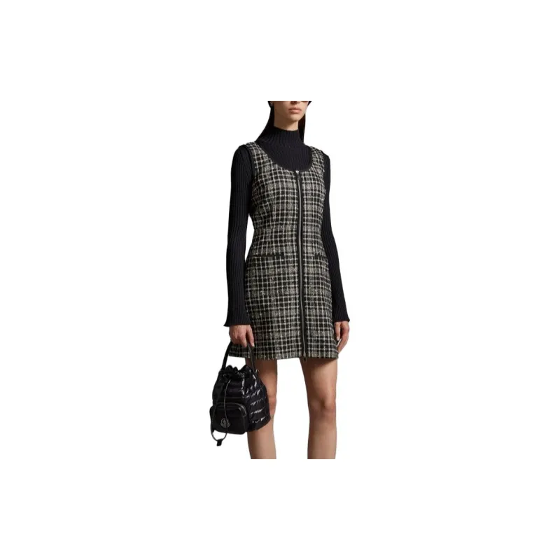 Moncler Long-Sleeved Dresses Women's Black-3