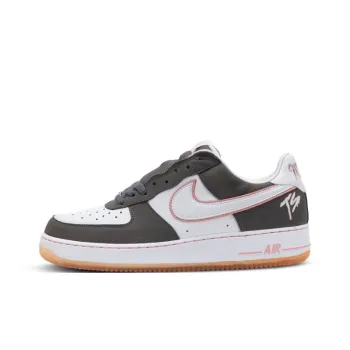 Terror Squad x Nike Air Force 1 Cushioning Lightweight Low-Top Skateboard Shoes Men's Gray White
