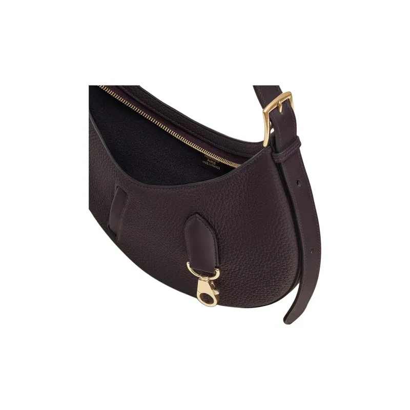HERMES P'tit Arcon Clemence Bullhide With Swift Leather Crossbody Bag, Shoulder Bag Women's Black-3