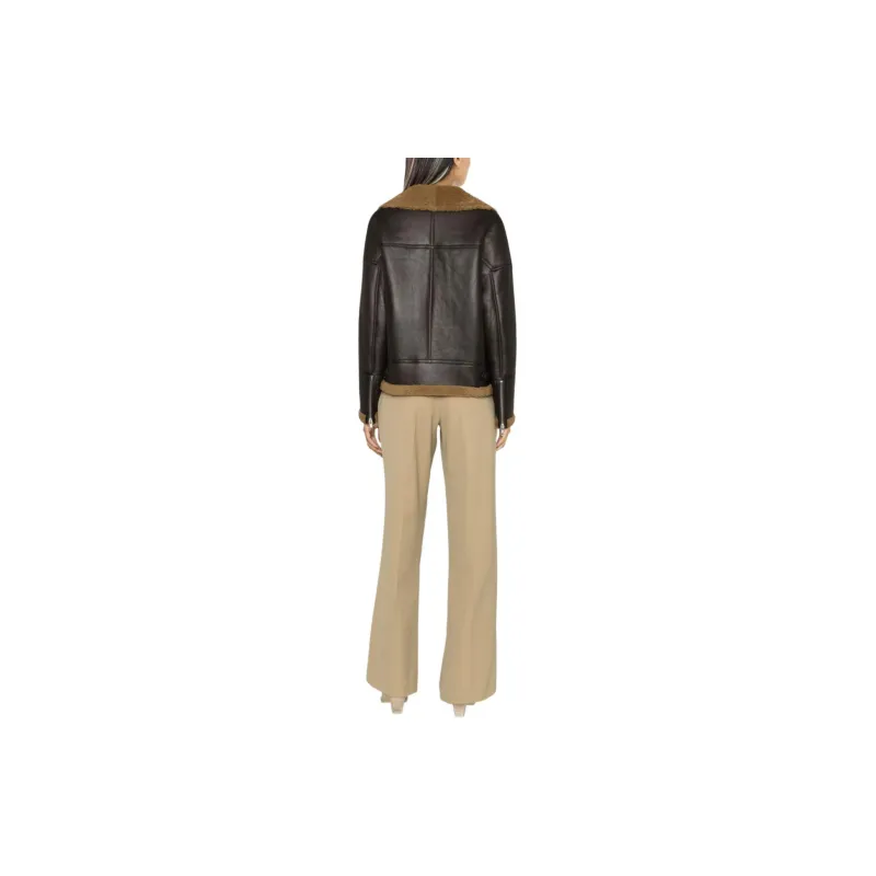 Yves Salomon Zip up Leather Jacket-2
