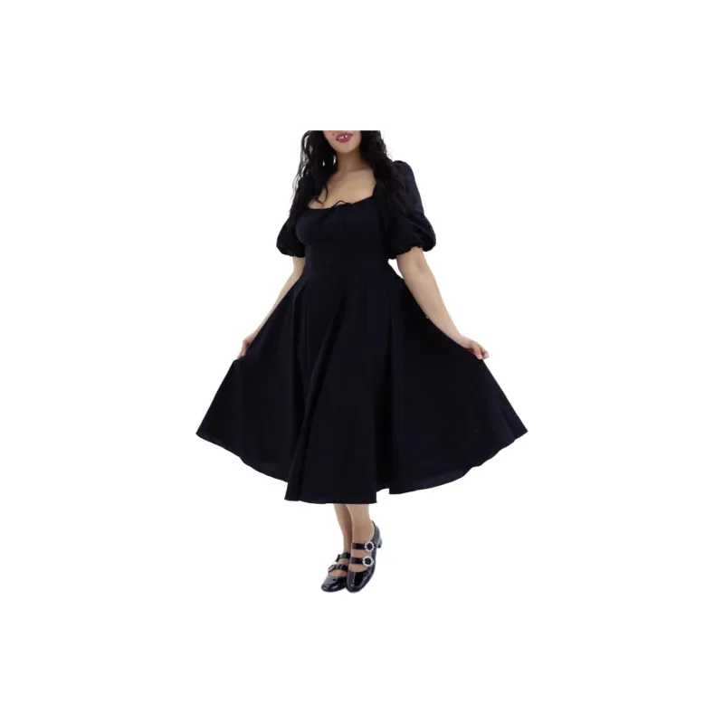 Selkie Collection SS24 Short Sleeved Dresses Women's Black-4