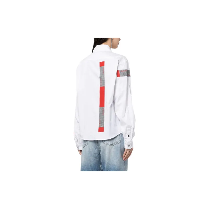 HERON PRESTON Logo patch Cotton Shirt-2
