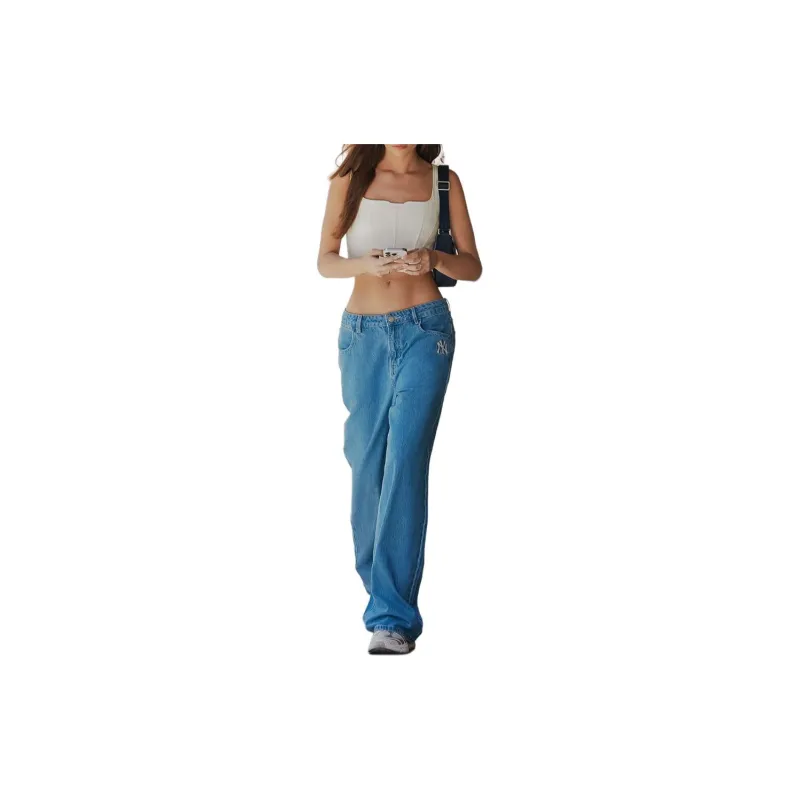 MLB New York Yankees SS24 Jeans Women's Light Blue-5