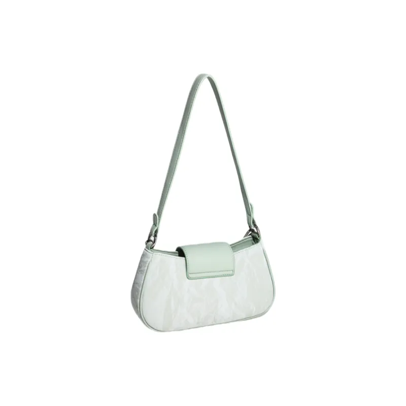 NOMK PU Shoulder Bag Crossbody Bag Women's White/Black/Blue/Silver-19