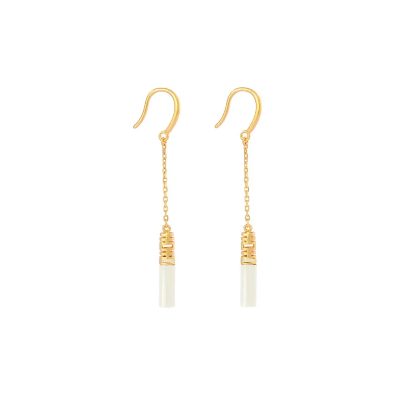 Xiaoyinjiang Agate Hoop Earrings Earrings Silver Earrings Women's-6