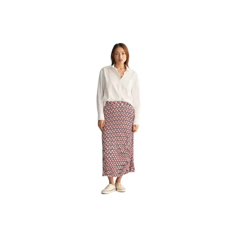 GANT Casual Long Skirt Women's Cream White-1