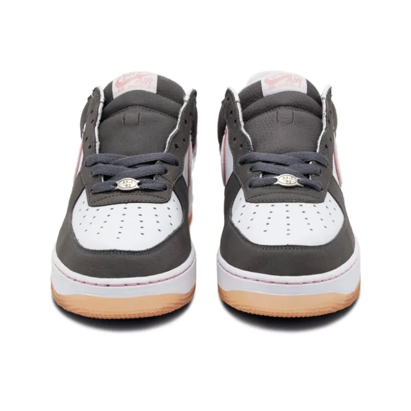 Terror Squad x Nike Air Force 1 Cushioning Lightweight Low-Top Skateboard Shoes Men's Gray White-3