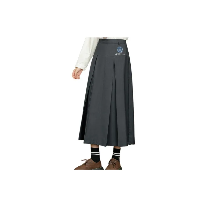 B.Duck Casual Long Skirts Women's Dark Gray-1
