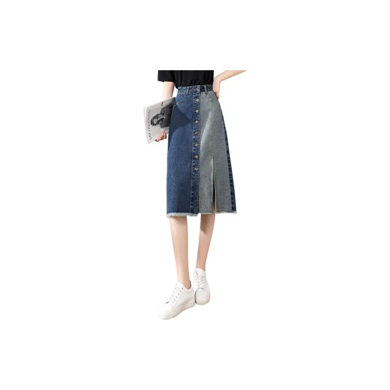 XWI Denim Long Skirt Women's Blue-1