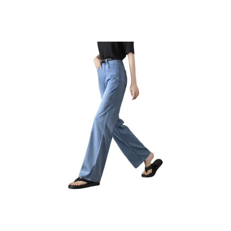 Mo Han Yi Mei SS24 Jeans Women's Blue-3