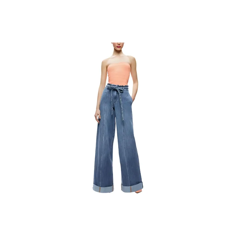 ALICE+OLIVIA Harriet Wide-leg Jeans-1