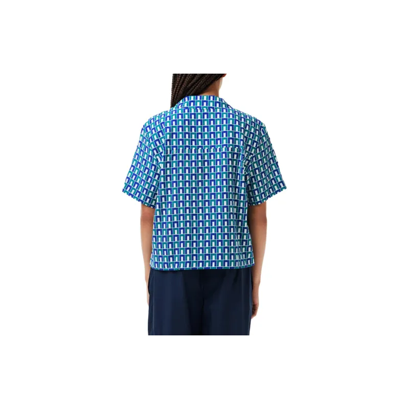 LACOSTE Geometric print Button up Shirt-3