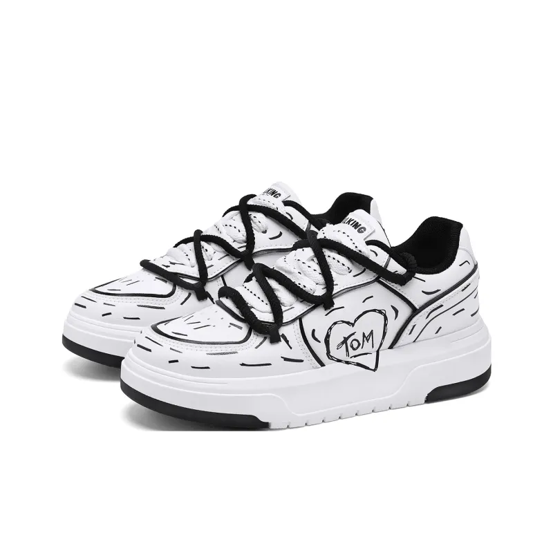 TALKING TOM Slip-Resistant Cushioning Wear-Resistant Low-Top Skateboard Shoes Unisex-0