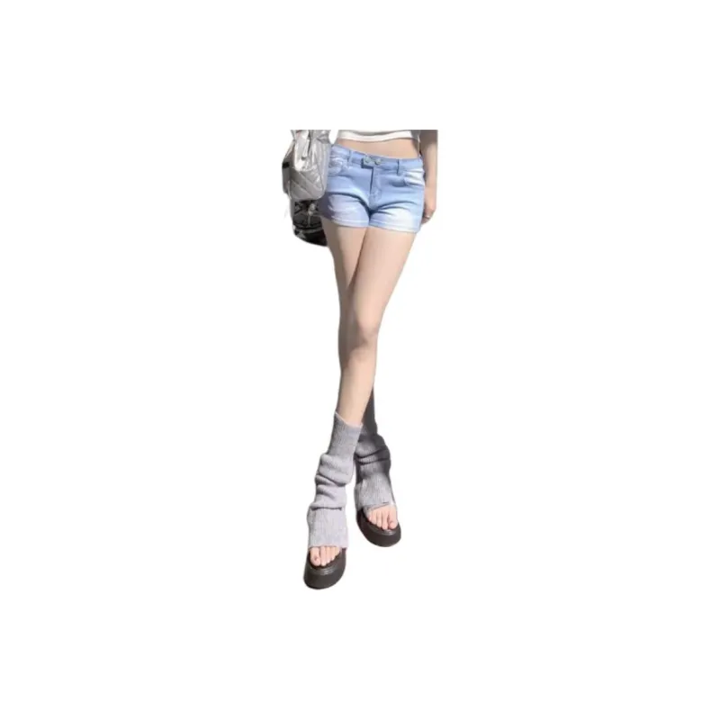 ZNZX Denim Shorts Women's Bubble Blue-2