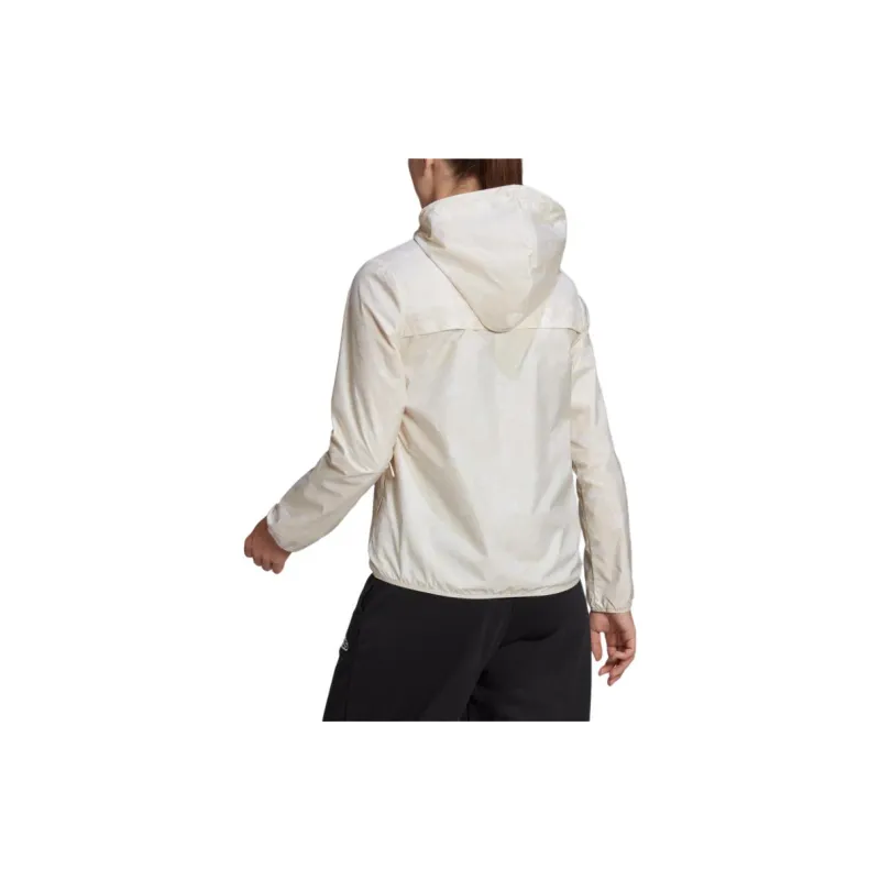 Adidas Allover Print Windbreaker Jackets & Coats Women's White-3