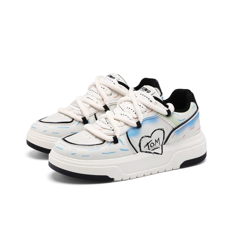 TALKING TOM Slip-Resistant Cushioning Wear-Resistant Low-Top Skateboard Shoes Unisex-14