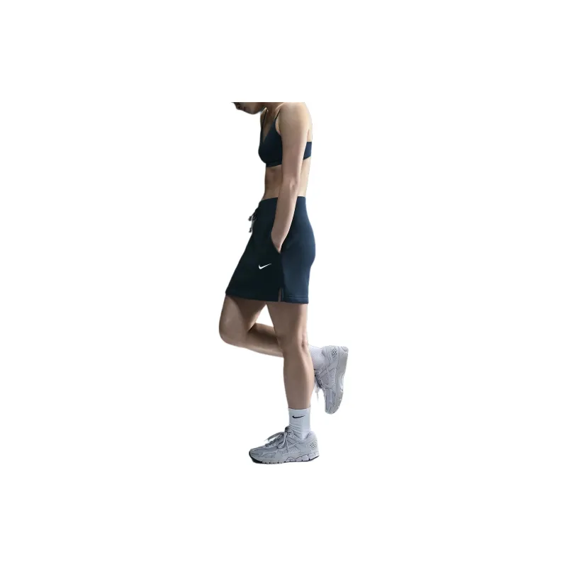 Nike Sportswear Phoenix Fleece Slim Mini Skirt Casual Short Skirts Women's Marine Blue-5