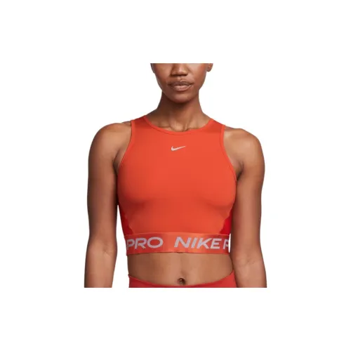 Nike PRO DRI-FIT Sleeveless Sports Shirts Women's Red