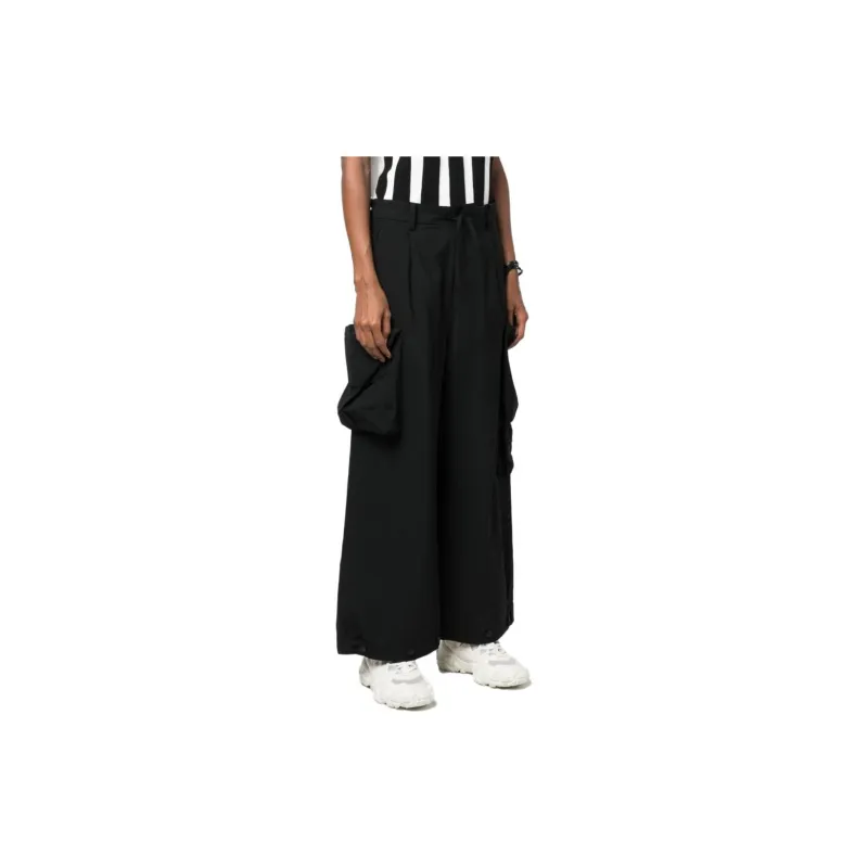 Y-3 Wide-leg Cotton Cargo Trousers-3