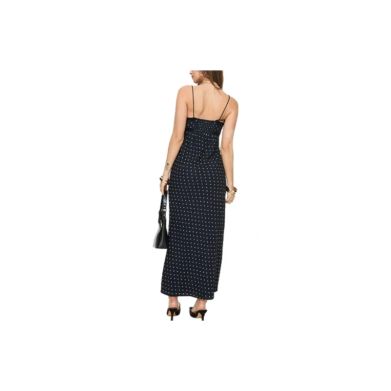 PRINCESS POLLY EMILY MAXI DRESS POLKA DOT Slip Dresses Women's Black-4