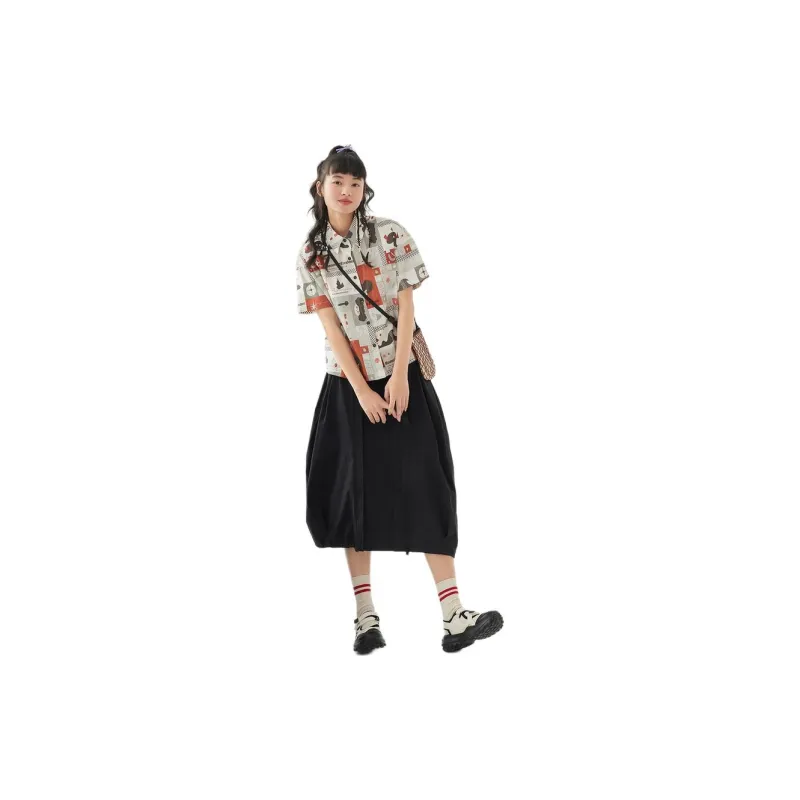 ZIHAN Casual Long Skirt Women's Black-1