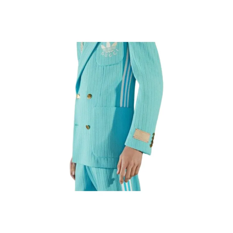GUCCI x Adidas Originals SS22 Business Suits Coats Men's Blue-5