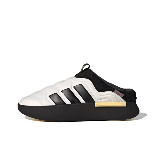 Adidas Adipuff Casual Shoes Unisex Low-Top Bright White/Black/Light Orange